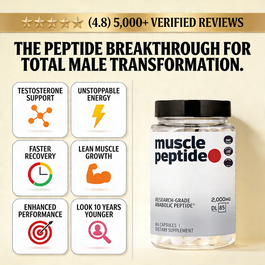 MUSCLE PEPTIDE 185 SUPPLEMENTS BUILD LEAN MUSCLE 3X FASTER.