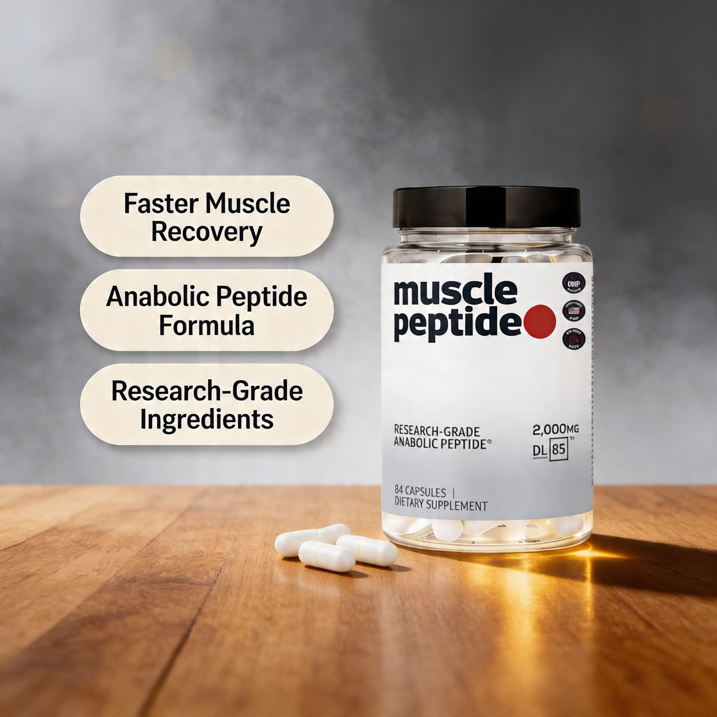 MUSCLE PEPTIDE 185 SUPPLEMENTS BUILD LEAN MUSCLE 3X FASTER.