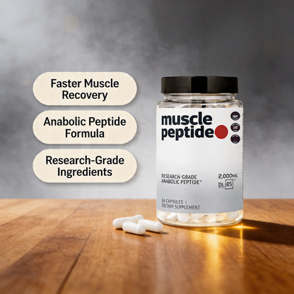 MUSCLE PEPTIDE 185 SUPPLEMENTS BUILD LEAN MUSCLE 3X FASTER.